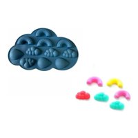 Genérico - Moldes De Silicona Molde Arcoiris Molde Silicona Nube Gotas