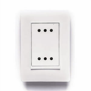 Genérico - Enchufe Hembra Doble 10A Luzica Bticino Pu1213 Color Blanco