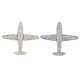 thumbnail image 2 of 2 Piezas Hombres Avión Broche Collar Pin Ramillete Moda Cristal Insignia Joyería, 2 of 5