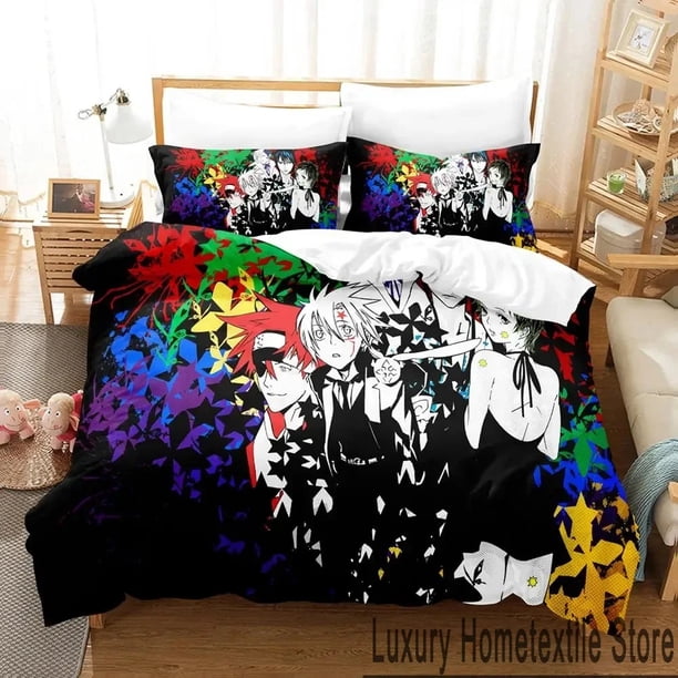 D.Gray-man Bedding Set Duvet Cover Bed Set Quilt Cover Pillowcase Comforter Size Boys Adult Bedding Bed Sheets