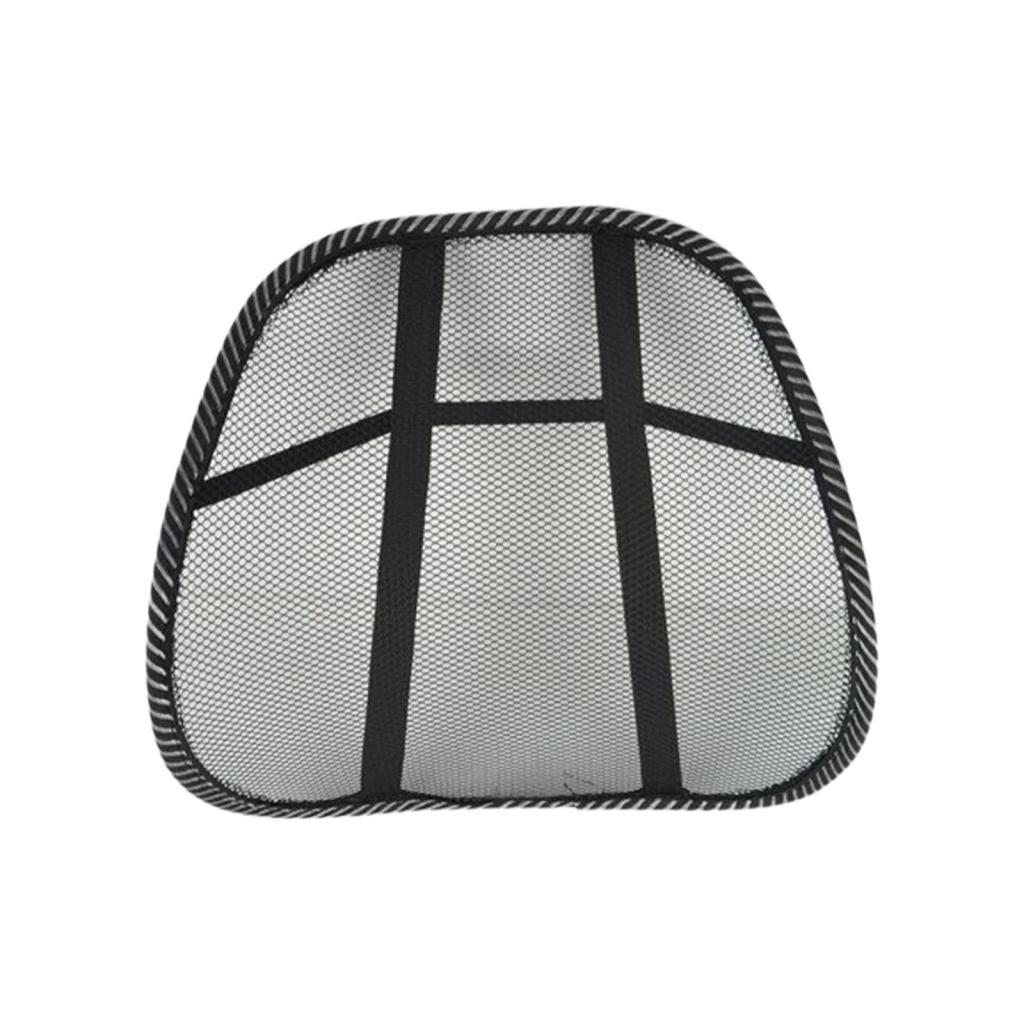 Ioensy - Cojín De Asiento De Coche Con Soporte Lumbar, Color Negro, Ergonómico, Para La Espalda