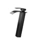 thumbnail image 3 of Grifo monomando para lavabo de baño con caño en cascada, grifo mezclador para lavabo de caravana, resistente a arañazos. Negro 304 cm de alto., 3 of 5