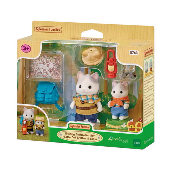 Exploracion Gato Latte Y Bebé Sylvanian Families Ternurines