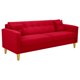 thumbnail image 2 of Sofa New Retro 3CG Felpa 01 Rojo, 2 of 6