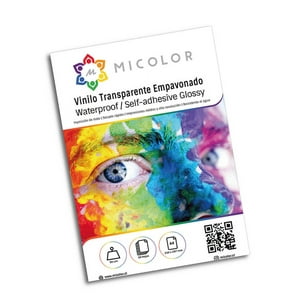 Micolor - Vinilo Transparente Empavonado Adhesivo A4 20 Hojas