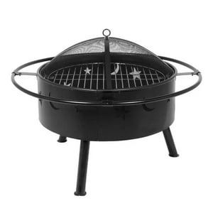 Importclick - Brasero Metal Para Leña O Carbón Con Tapa 82X67 Cm
