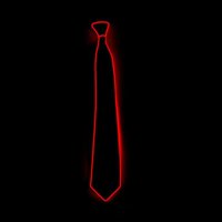 Xusx111 - Led Tie Light Up Ties Corbata De Novedad Para Hombres Led Light Up Ties Accesorio De Vestuario Luz Up Corbatas (Rojo)