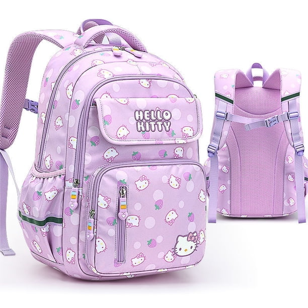 anti lost hello kitty backpacks Backpack for Girls 16 Inch Large School Backpack with Front Pocket, Water Bottle Holders, Adjustable Straps, Cute Red Bookbag for Kids, Back to School Features a YKK zipper closure with a Nickel finish AI ACCESSORY INNOVATIONS Hello Kitty