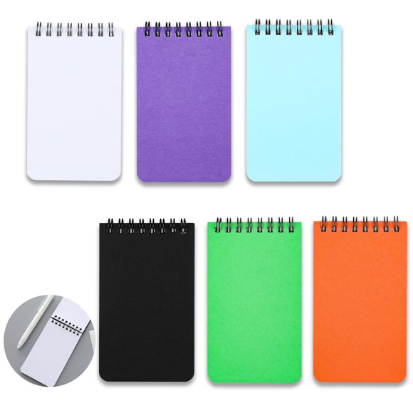 Cuaderno de bolsillo QiCheng 8x13 cm, 75 hojas, paquete de 6