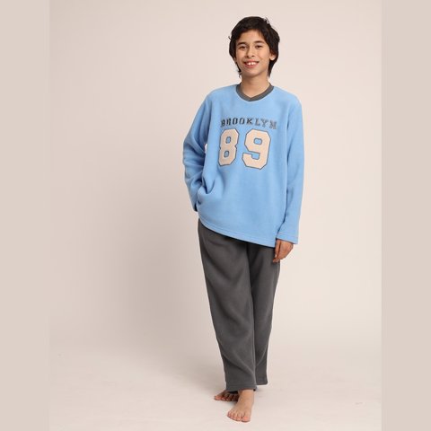 Mon Amour - Pijama Micropolar Con Bordado "" Brooklyn"" 261677P - 4