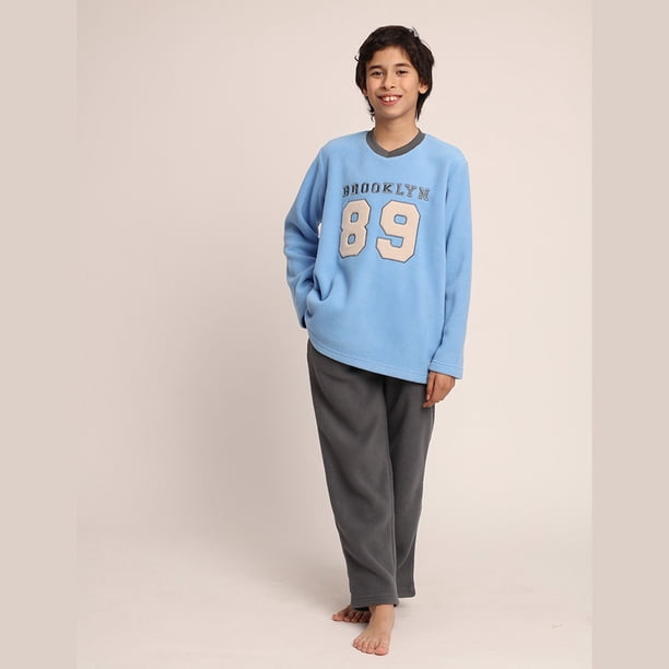 Pijama micropolar con bordado "BROOKLYN" 261677G - 12
