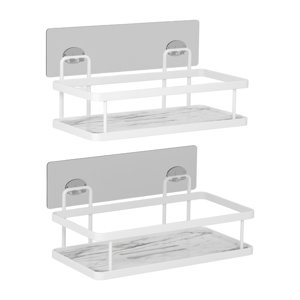 Magideal - Estante De Ducha, Cesta De Ducha Para Baño, Estante De Almacenamiento De Artículos De Tocador, Estantes De Baño De Gran Capacidad, Soporte De Ducha 2 Niveles