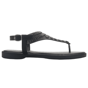 Sandalia De Mujer De Color Negro Casual Chalada Buckel-5