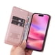 thumbnail image 3 of Funda Billetera de Cuero para iPhone 16 con Tarjetero y Soporte - Tapa Magnética Rosa, 3 of 6