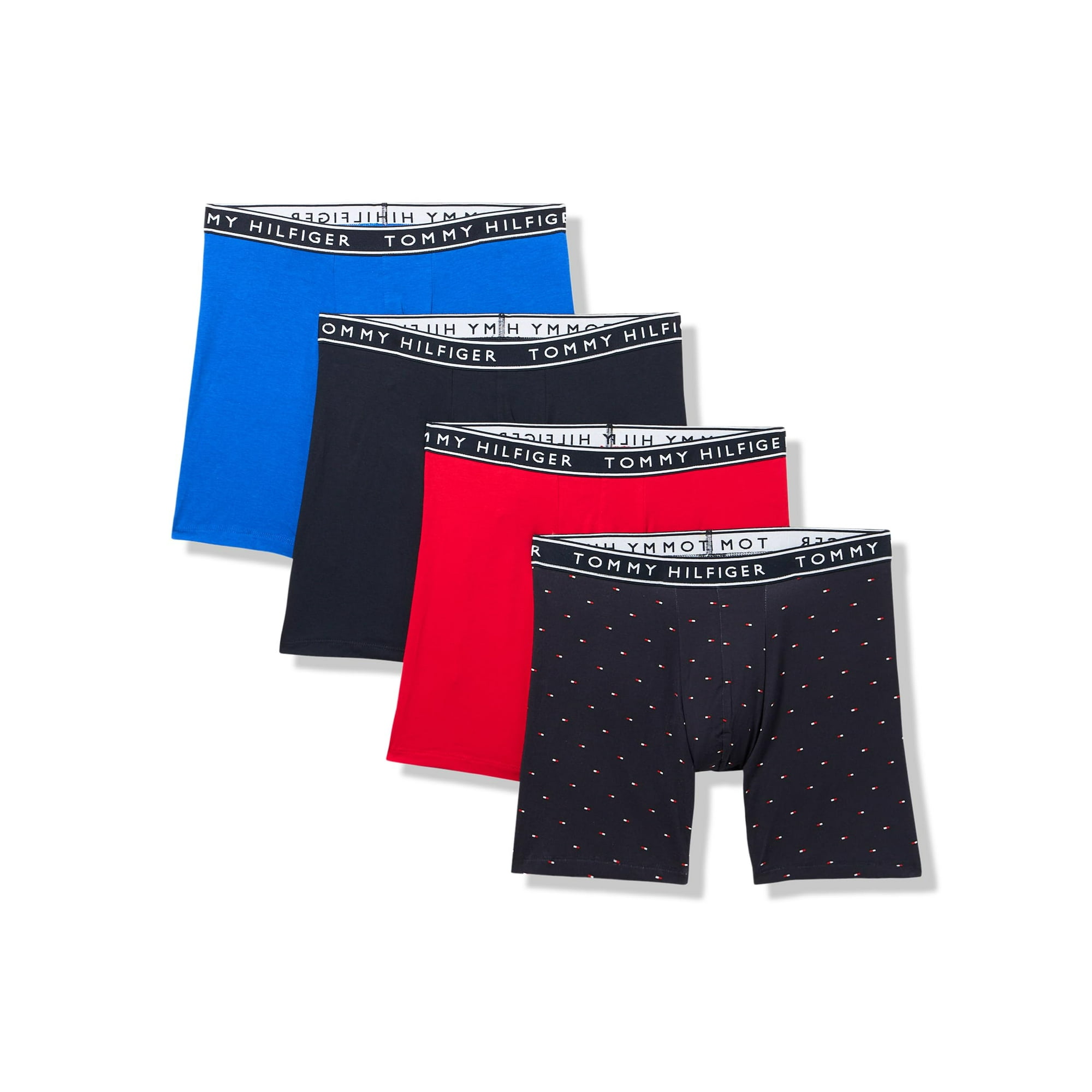 Calzoncillos Tipo Bóxer Tommy Hilfiger De Algodón Elástico Para Hombre, Paquete De 4