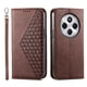 thumbnail image 2 of Funda Flip FOXDOCK para Xiaomi Redmi 14C 4G , Estilo Billetera con Diseño Rombo, Correa de Mano y Soporte, Uso Diario, 2 of 6