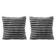 thumbnail image 2 of Pack 2 fundas de cojín super suave líneas decoración 43x43 cm color gris, 2 of 3