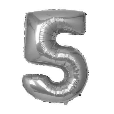 Globo Metalizado 40"" Plateado #5 Party Express