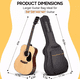 thumbnail image 2 of Funda de Guitarra Tela Oxford Impermeable 38-41 Inch, 2 of 3