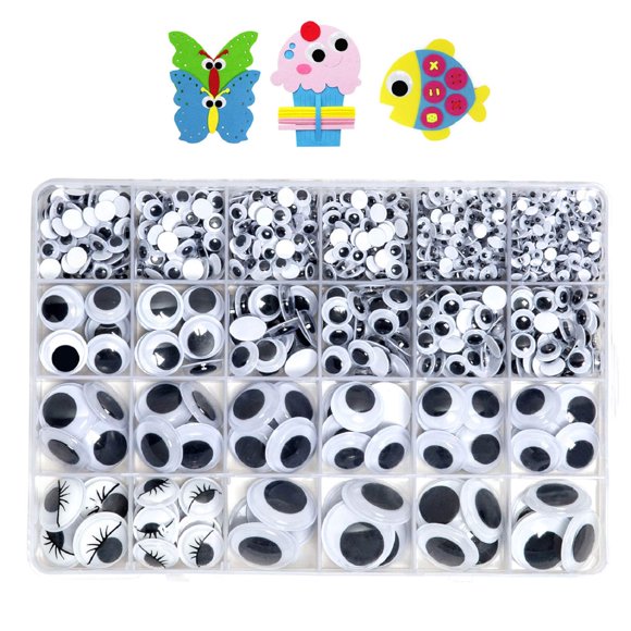Adhesivo autoadhesivo ZZYI de Googly Wiggle Eyes, 1210 unidades