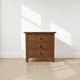 thumbnail image 1 of Velador Ancho "Chester Classic" 3 Cajones Mesa de Noche - Café - 60x40x60 cm, 1 of 3