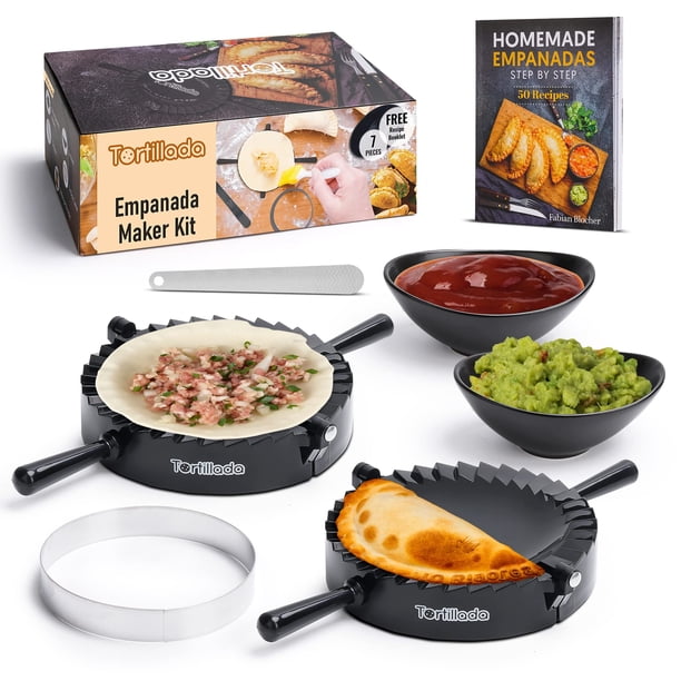 Kit de moldes para hacer empanadas para tortilladas, tamaño grande, 15 cm, con 7 piezas