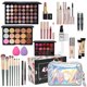thumbnail image 1 of Kit de maquillaje completo para chicas - Paleta de sombras, brillo y labial, brochas de maquillaje, base, corrector, máscara de pestañas, polvo, neceser, 1 of 7