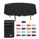 thumbnail image 1 of Mantel desechable redondo negro 213 cm D&Z – Pack de 12 unidades, 1 of 7