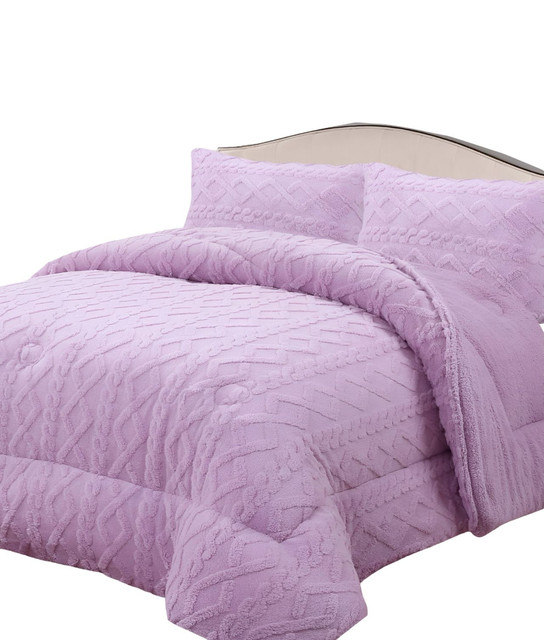 Todo Para El Hogar - Cubrecama Grueso Para Invierno King - Super Lila