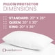thumbnail image 5 of Juego de 12 protectores de almohada CIRCLESHOME, 100% algodón, tamaño queen, 5 of 7