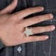 thumbnail image 5 of Anillos de Lujo para Hombre con Estrella de Moda Bling Punky Rapero, Chapados en Oro de 18K, Brillantes, Grandes, con Hielo, Hip Hop, Circonia Cúbica, Anillos de Compromiso para Hombre, 5 of 7