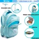 thumbnail image 3 of Children's Wheeled Backpack Bag Set with Lunch Box School Rolling Backpack Bag with Wheels School Trolley Backpack Bag for Girls, 3 of 3
