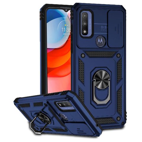 Estuche Gangxun Para Motorola Moto G Pure, Soporte Giratorio 360°, Estilo Mecánico Y Magnético