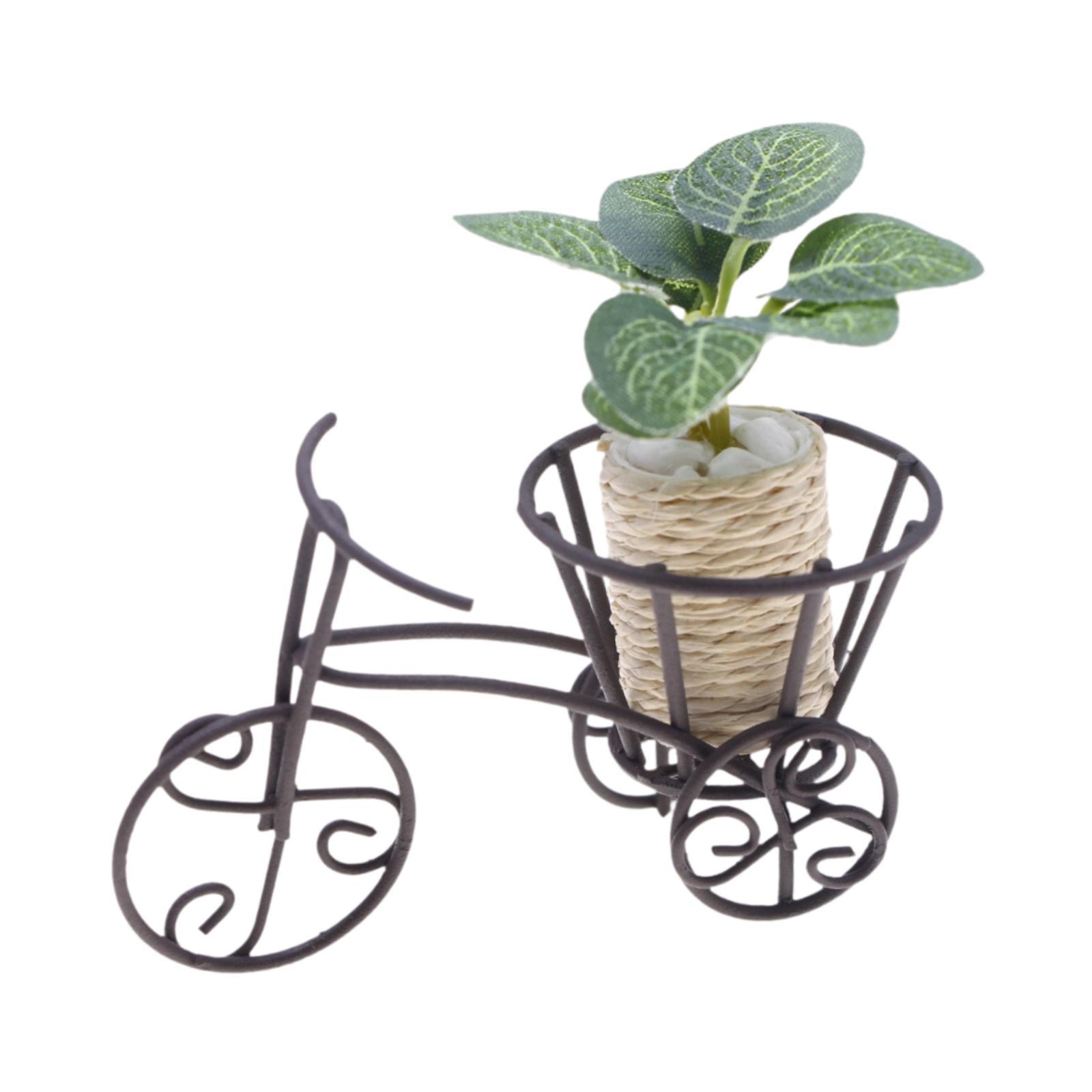 Magideal - Planta De Casa De Muñecas En Miniatura Decoración De Plantas Mini En Macetas Adornos De Jardín De Hadas Artificiales Con Accesorios De Casas De