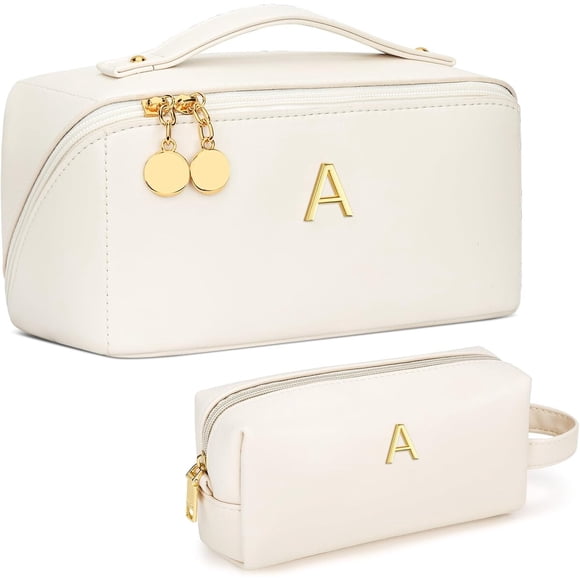 Neceser monograma KKXIU beige 23 × 11 × 11 cm de PU con neceser
