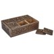 thumbnail image 1 of Caja de regalo Storeindya, organizador de bolsitas de té de madera, arte mogol, 1 of 7