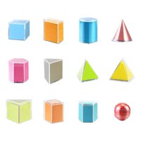 Magideal - Formas 3D Sólidos Geométricos, Juguetes De Aprendizaje Geométricos Montessori, Formas Multicolores Para Niños, Útiles Escolares Para El Hogar, Niños A 12 Geometrías