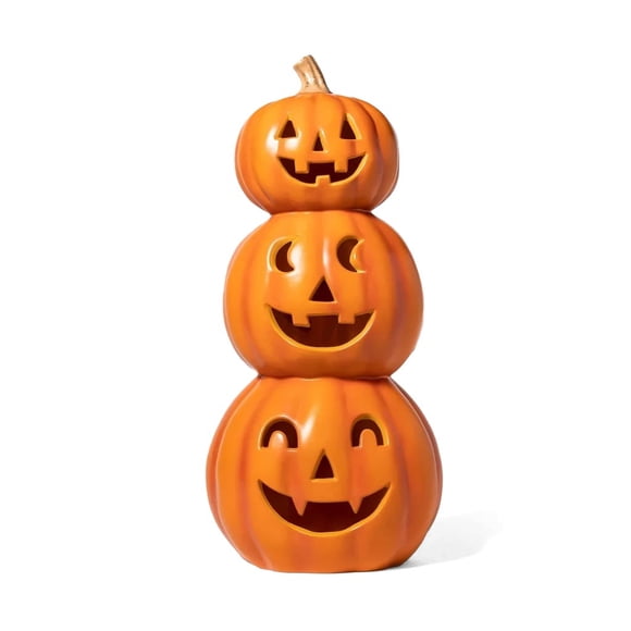 Triple Calabaza con Luz LED 53 x 24 cm Halloween - Frank & Mortis