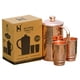 thumbnail image 1 of Juego de Jarra y Vasos de Cobre HealthGoodsIn 1.5L + 350ml, 1 of 9
