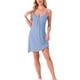 thumbnail image 1 of INSPIRE CHIC Camisón sin mangas de modal suave para mujer con escote en V y tirantes ajustables L Gris Azul, 1 of 6