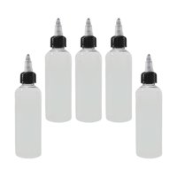 Magideal - 5 Piezas De Botella Para Mascotas, Modelo Dispensador De Pintura Con Tapas Giratorias, Botella Vacía De Pintura Puntiaguda Para Pegamento, Tinta De Ve 50Ml
