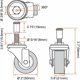thumbnail image 2 of Caster Wheel, paquete de 2 unidades, giratorias de perfil bajo para Creeper Cart, 2 of 5