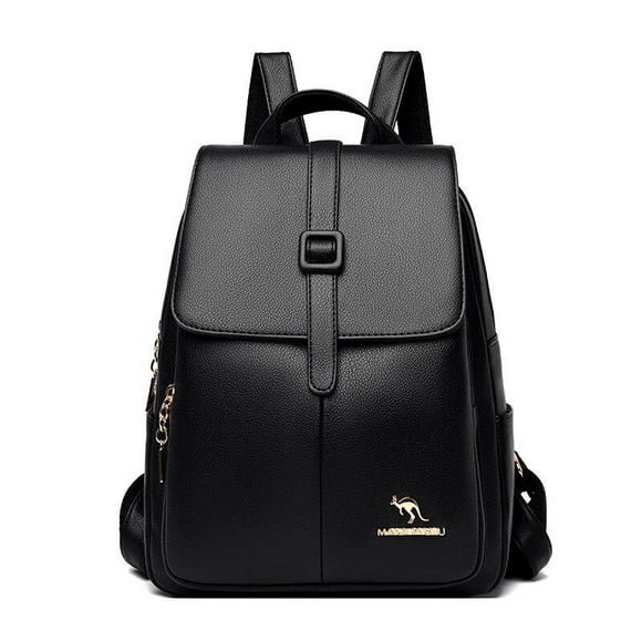 Mochila de Cuero Pu Suave Juvenil Impermeable Gran Capacidad