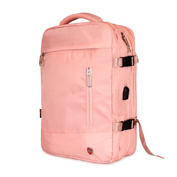 Mochila de viaje (Cabina avión) Viral Rosado con USB