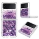 thumbnail image 1 of Funda Para Sansung Galaxy Z Flip 3 Con Brillo Líquido, Protección Completa Y Soporte De Anillo Giratorio, 1 of 4