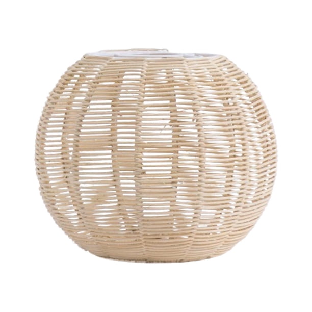 Lámpara de araña Retro tejida de ratán, cubierta de luz tejida, accesorio de sombra para lámpara colgante, pantalla para lámpara colgante para pasillo Estilo A