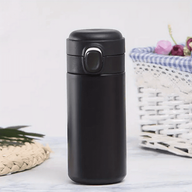 1pc Portable Pea Mug Student Double Layer Water Cup Water Bottle Thickened Thermal Insulation Vacuum Cup Stainless Steel Cup/Multicolor