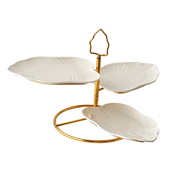 Soporte Para Platos Para Servir Postres, Frutas Y Magdalenas, Para Fiestas, Año Nuevo, Bodas, Color Blanco