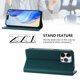 thumbnail image 3 of Funda Billetera con Soporte para iPhone 14 Pro Max Bloqueo RFID Plegable Verde oscuro, 3 of 5
