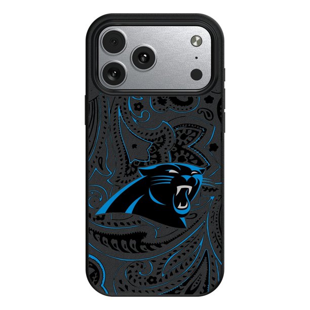 Funda Bump Magnética Keyscaper Carolina Panthers con Estampado Paisley para MagSafe
